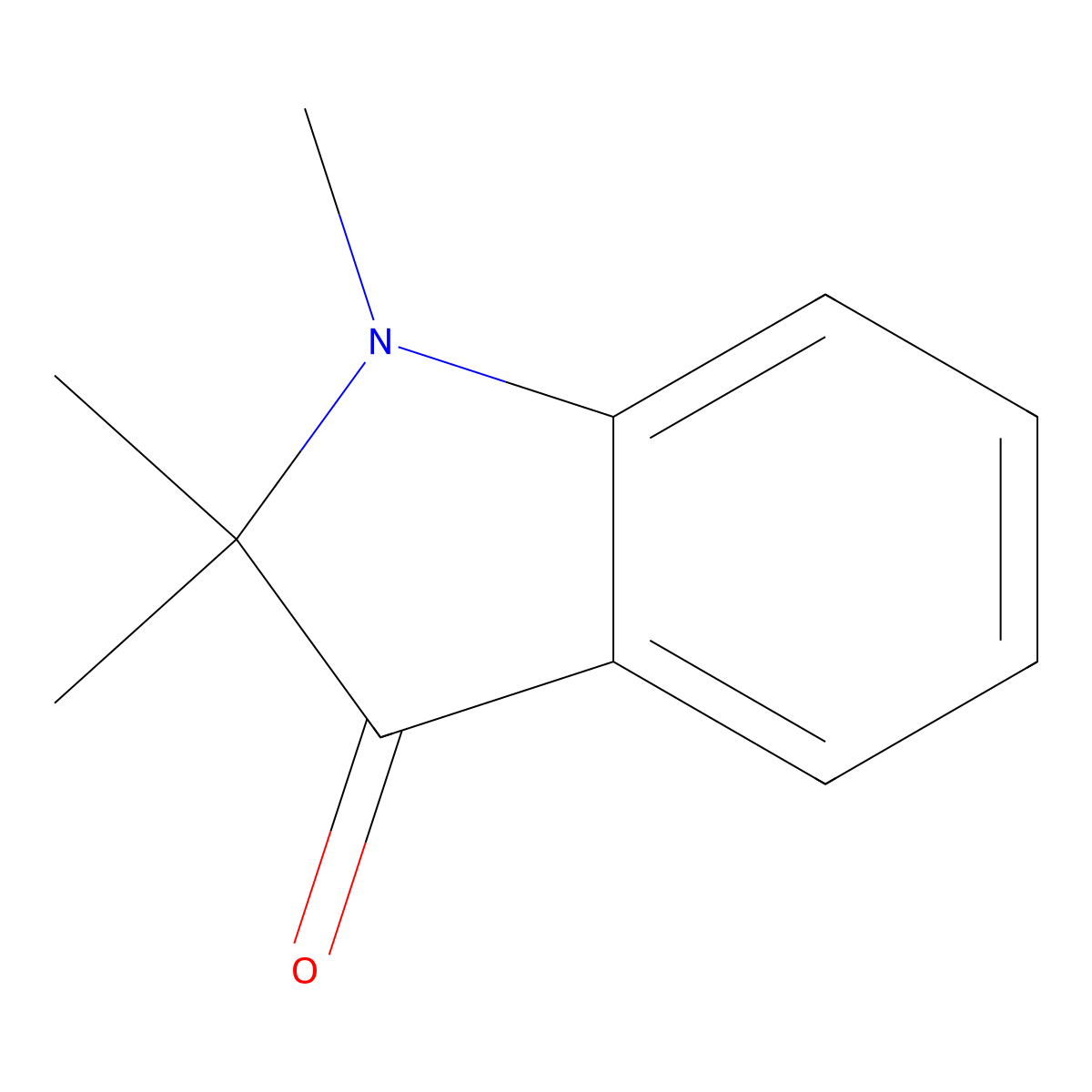1,2,2-trimethyl-2,3-dihydro-1H-indol-3-one molecular structure, CAS 18122-64-0