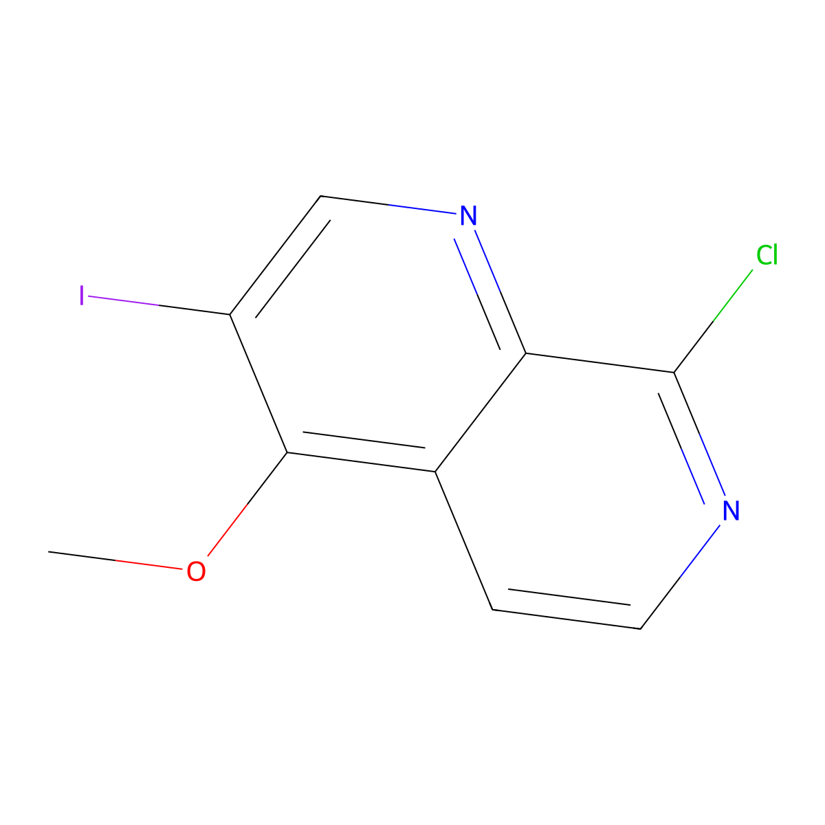 8-Chloro-3-iodo-4-methoxy-1,7-naphthyridine molecular structure, CAS 1812220-09-9