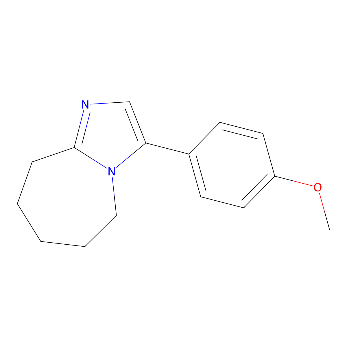 3-(4-methoxyphenyl)-6,7,8,9-tetrahydro-5H-imidazo[1,2-a]azepine molecular structure, CAS 181226-58-4