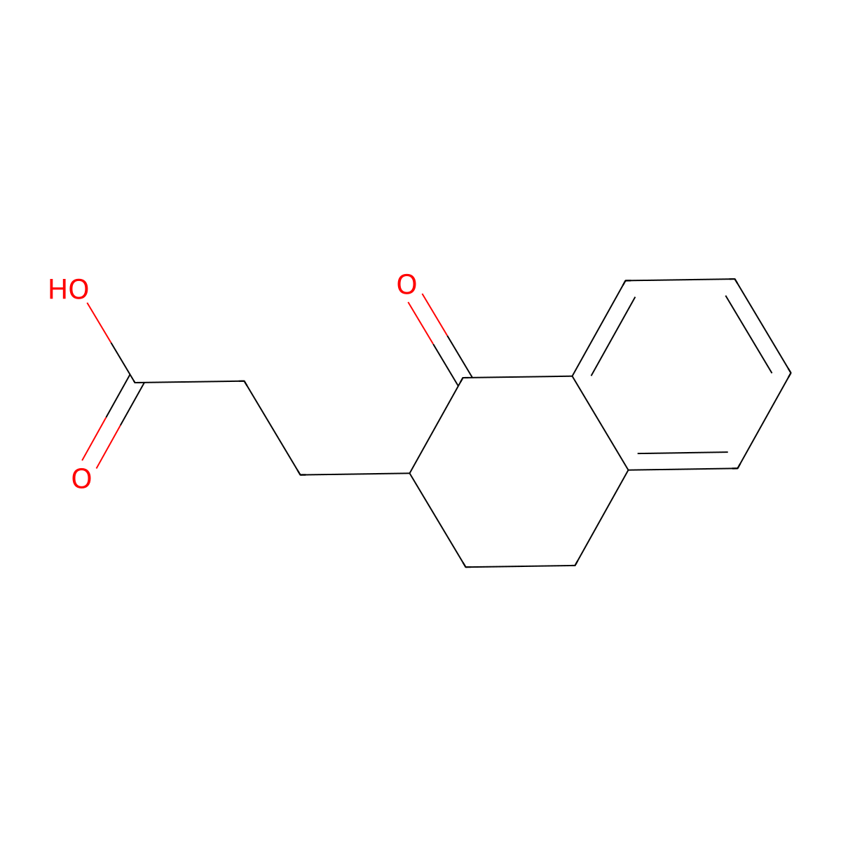 3-(1-oxo-3,4-dihydro-2H-naphthalen-2-yl)propanoic Acid molecular structure, CAS 18123-48-3