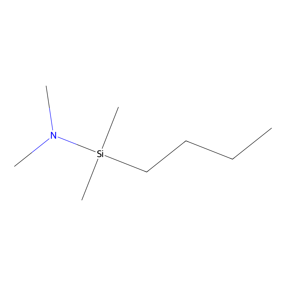 Butyldimethyl(dimethylamino)silane molecular structure, CAS 181231-67-4