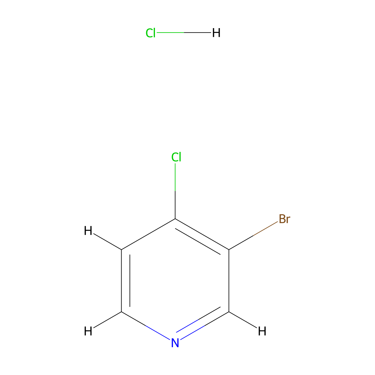 3-Bromo-4-chloropyridine hydrochloride molecular structure, CAS 181256-18-8