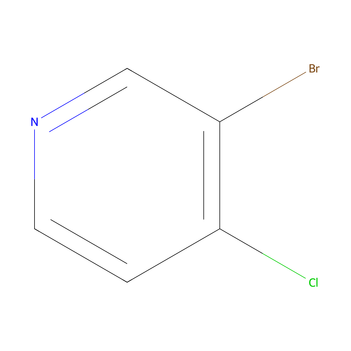 3-Bromo-4-chloropyridine molecular structure, CAS 1812569-18-8
