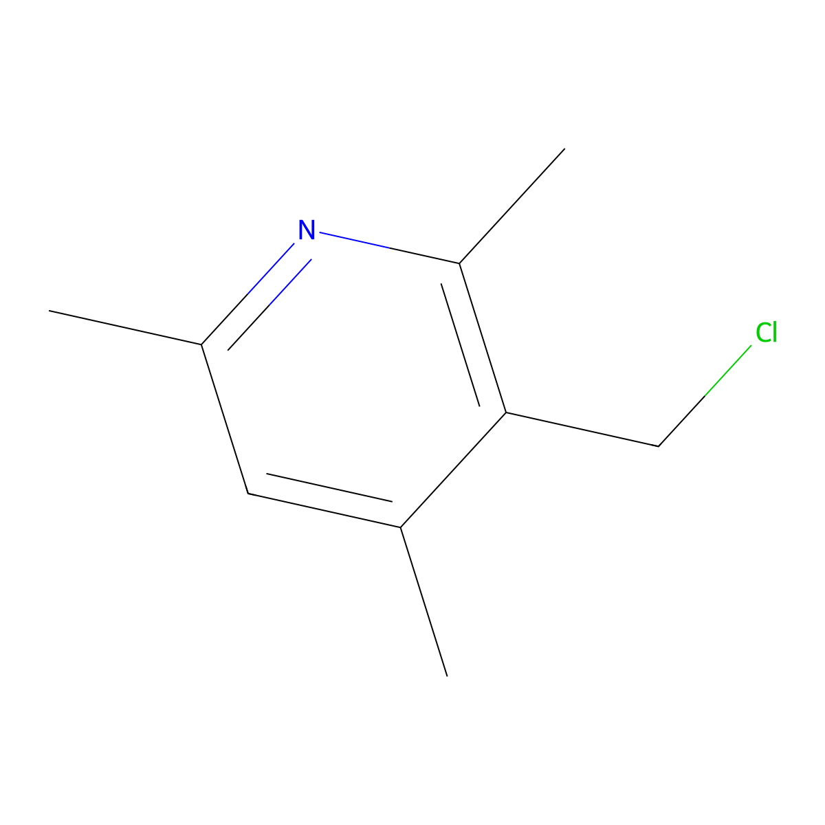 3-(Chloromethyl)-2,4,6-trimethylpyridine molecular structure, CAS 181269-92-1