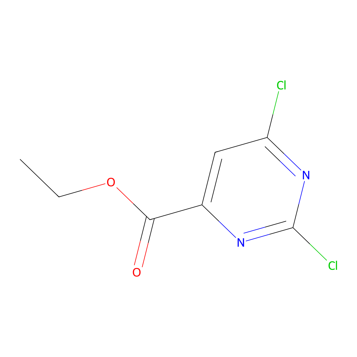 Ethyl 2,6-dichloropyrimidine-4-carboxylate molecular structure, CAS 18127-43-0