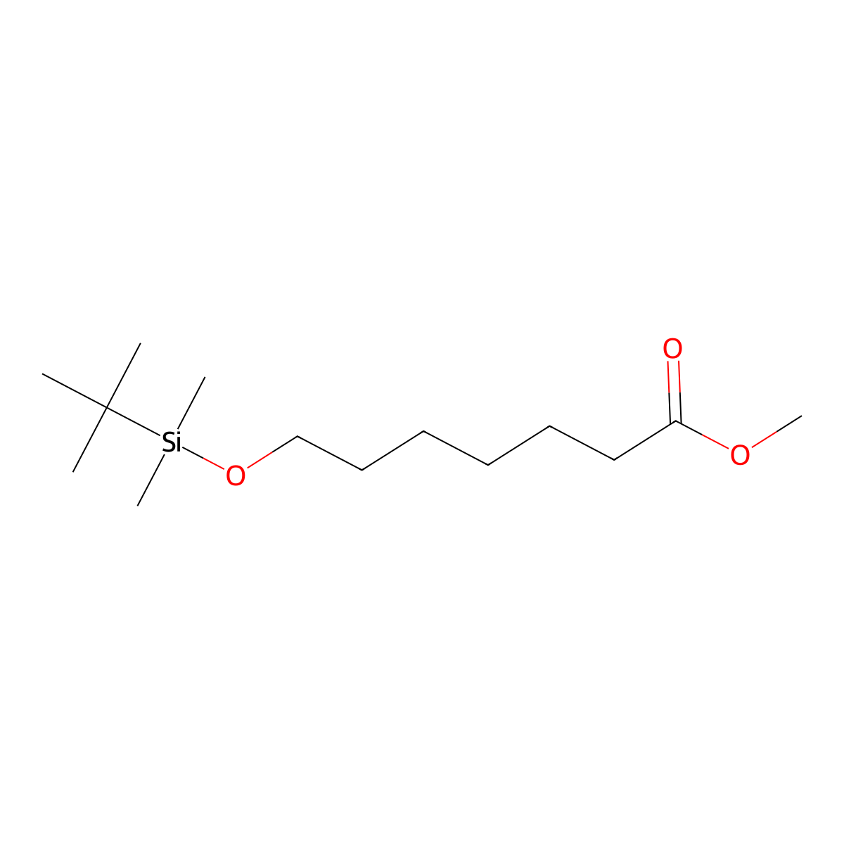 Methyl 7-(tert-butyldimethylsilyloxy)heptanoate molecular structure, CAS 181274-06-6