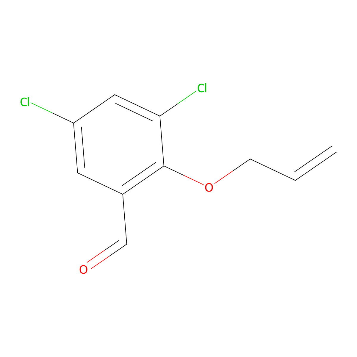 3,5-Dichloro-2-(prop-2-en-1-yloxy)benzaldehyde molecular structure, CAS 181280-06-8