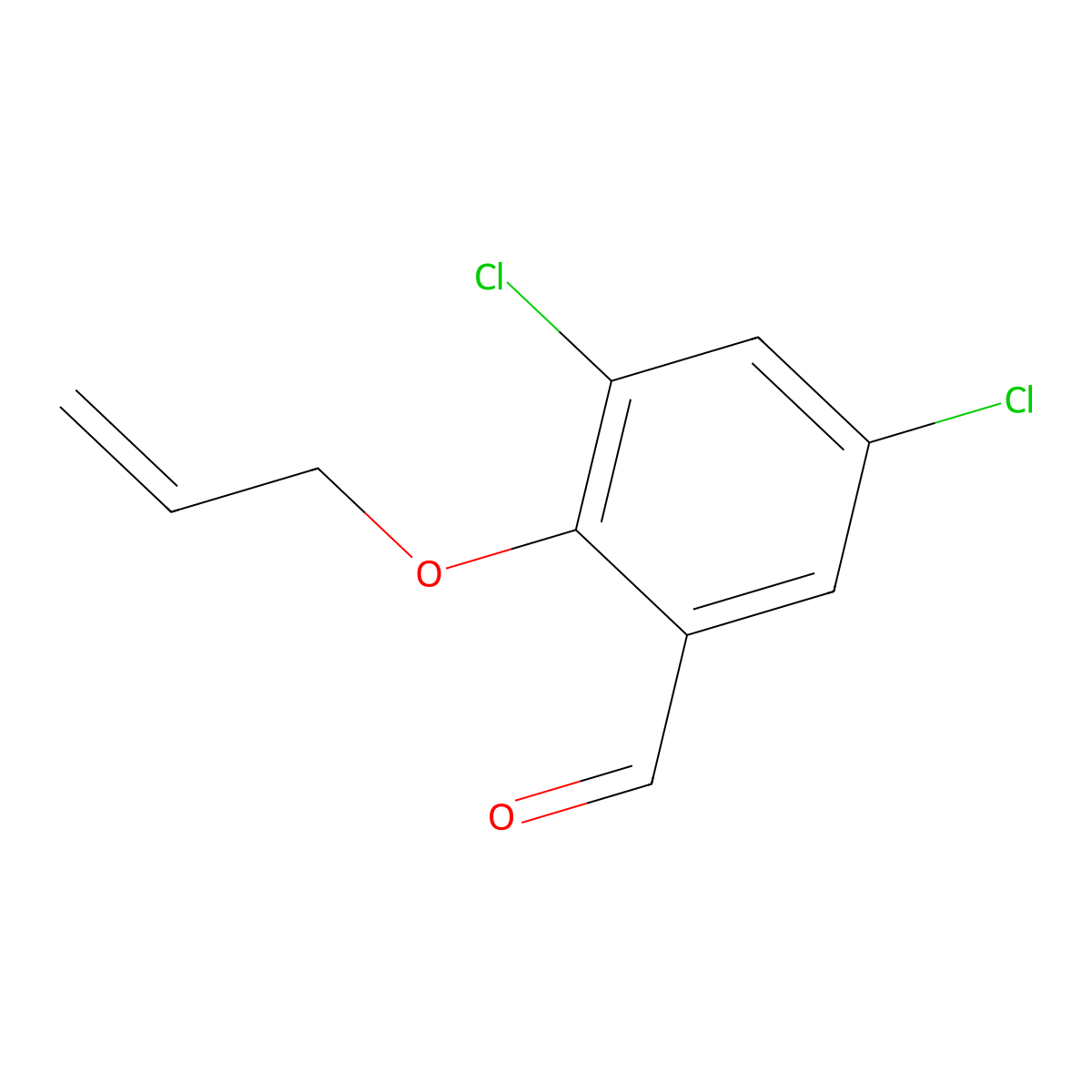 3,5-Dichloro-2-(prop-2-en-1-yloxy)benzaldehyde molecular structure, CAS 181280-06-8