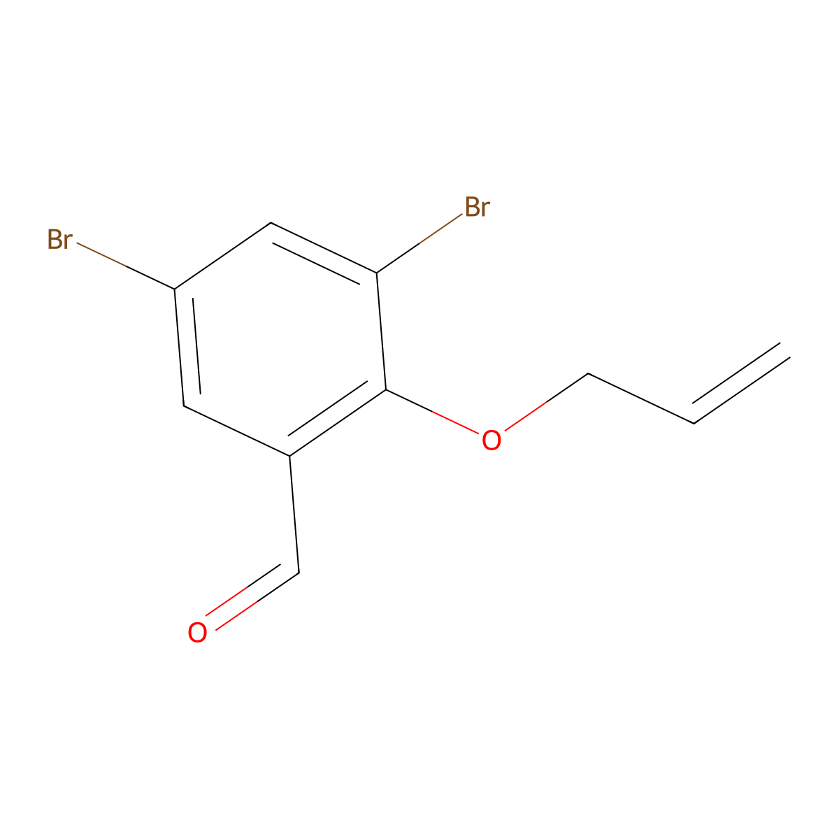 3,5-Dibromo-2-(prop-2-en-1-yloxy)benzaldehyde molecular structure, CAS 181280-07-9