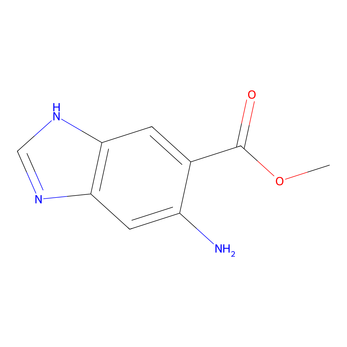 Methyl 5-amino-1H-benzo[d]imidazole-6-carboxylate molecular structure, CAS 181284-95-7