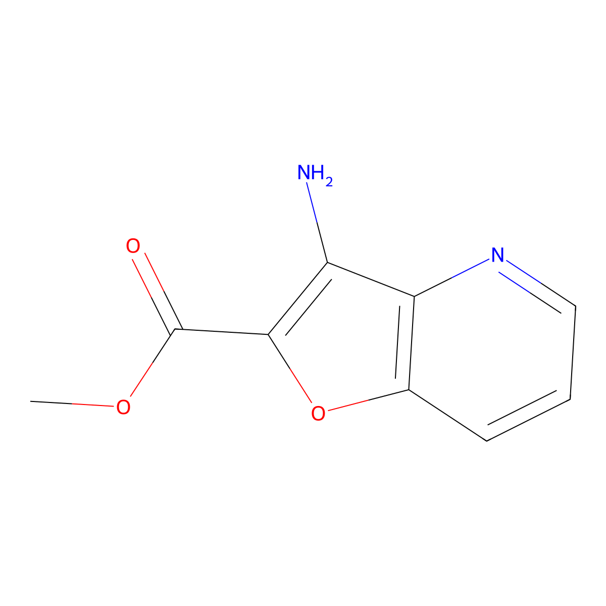 Methyl 3-aminofuro[3,2-b]pyridine-2-carboxylate molecular structure, CAS 181285-04-1