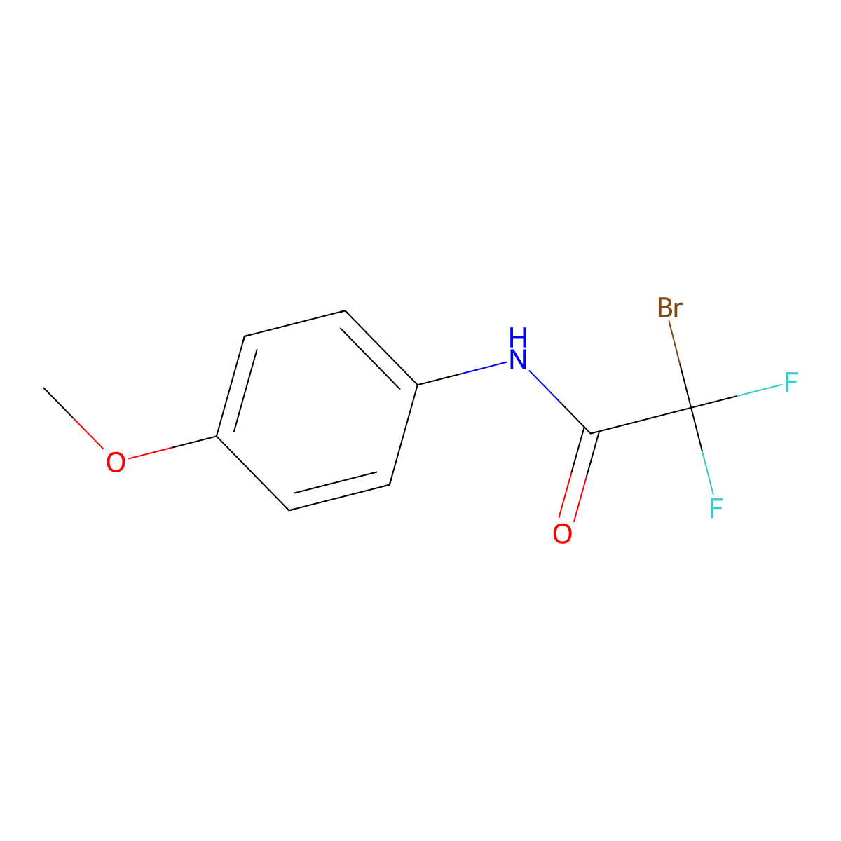 2-Bromo-2,2-difluoro-N-(4-methoxyphenyl)acetamide molecular structure, CAS 1812869-48-9