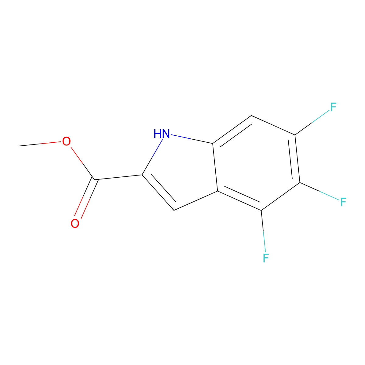 Methyl 4,5,6-trifluoro-1H-indole-2-carboxylate molecular structure, CAS 1812885-41-8