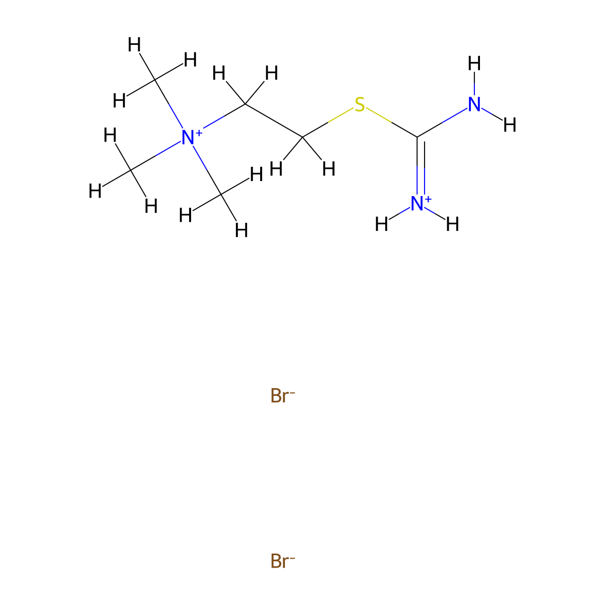 Ammonium, (2-(amidinothio)ethyl)trimethyl-, bromide, monohydrobromide molecular structure, CAS 18129-31-2
