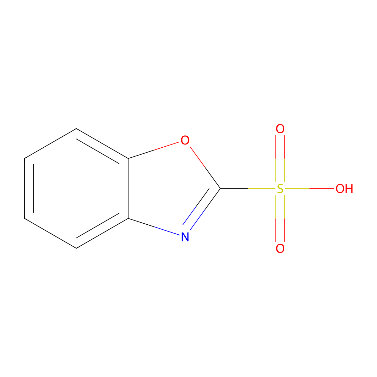 1,3-Benzoxazole-2-sulfonic acid molecular structure, CAS 181297-41-6