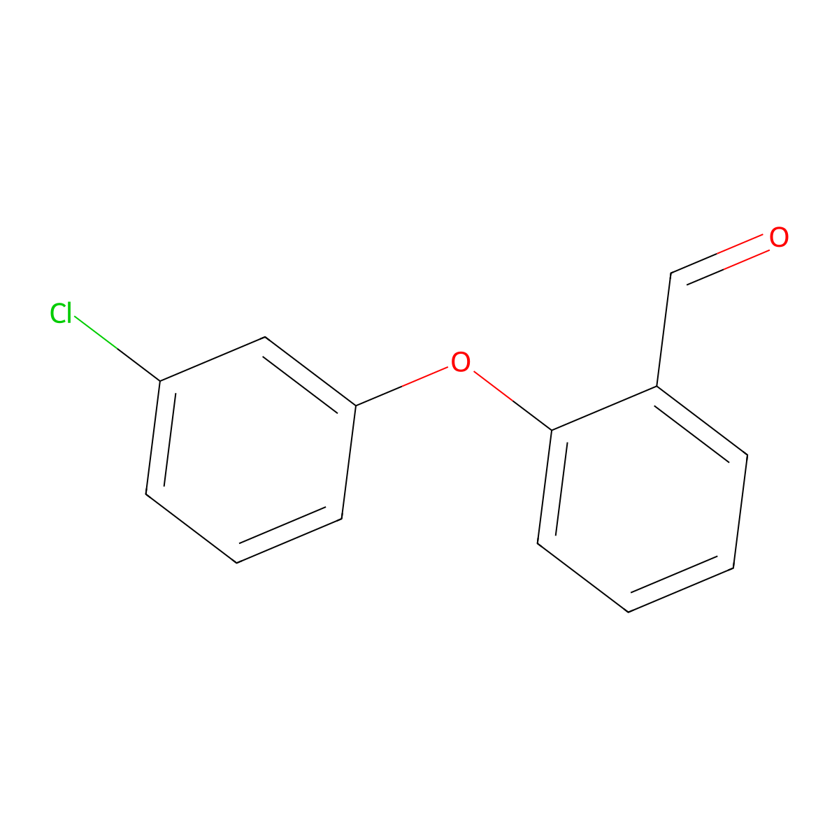 2-(3-Chlorophenoxy)benzaldehyde molecular structure, CAS 181297-72-3