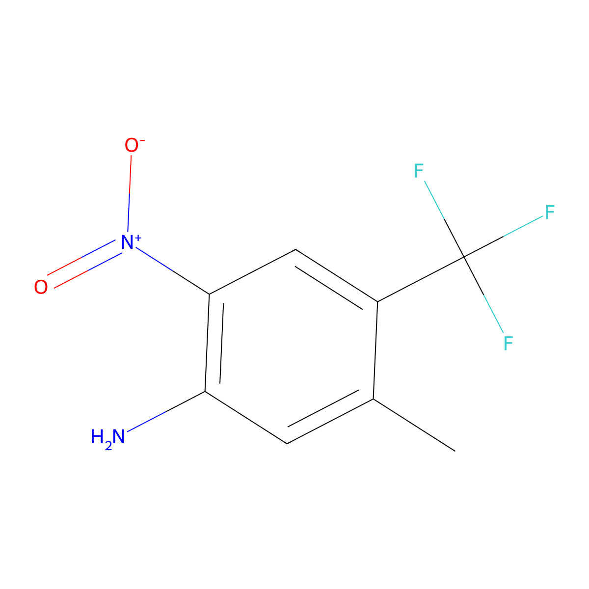 5-Methyl-2-nitro-4-(trifluoromethyl)aniline molecular structure, CAS 1813-24-7