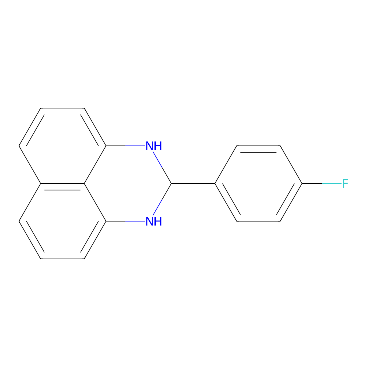 2-(4-fluorophenyl)-2,3-dihydro-1H-perimidine molecular structure, CAS 1813-69-0