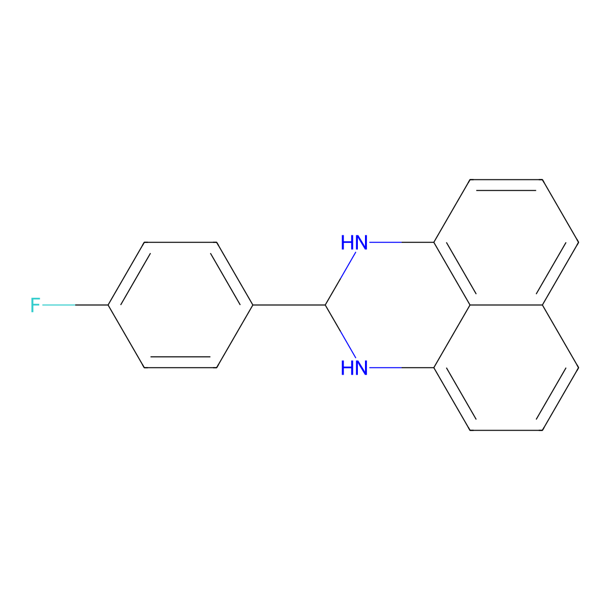 2-(4-fluorophenyl)-2,3-dihydro-1H-perimidine molecular structure, CAS 1813-69-0