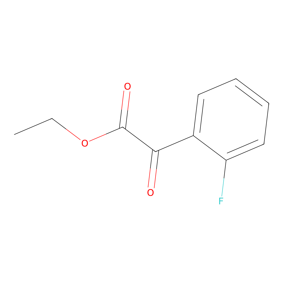 Ethyl 2-(2-fluorophenyl)-2-oxoacetate molecular structure, CAS 1813-93-0