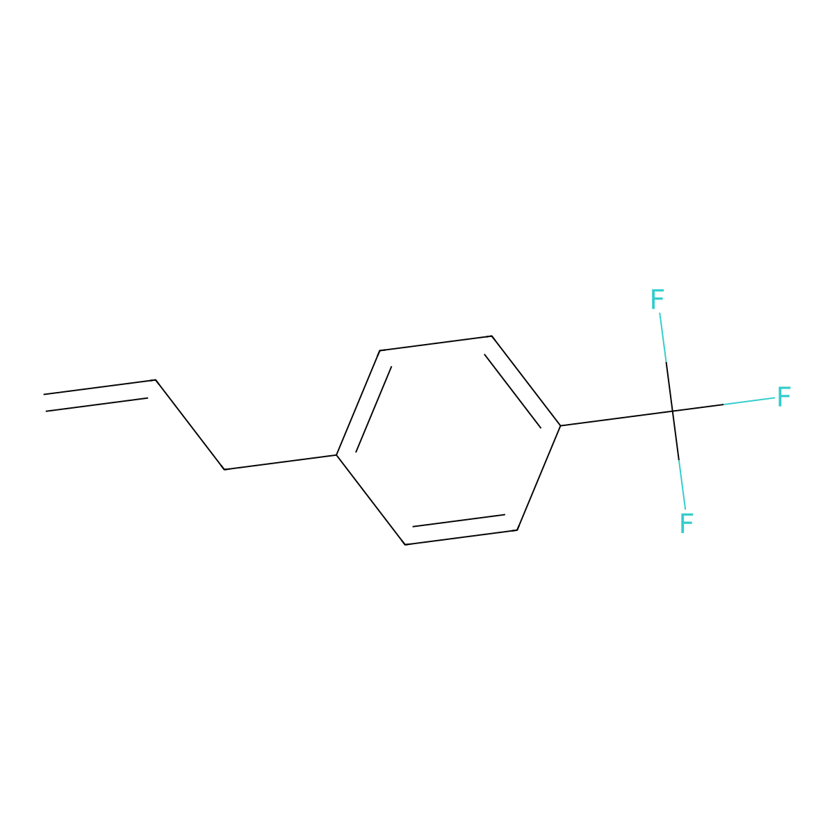 1-Allyl-4-(trifluoromethyl)benzene molecular structure, CAS 1813-97-4