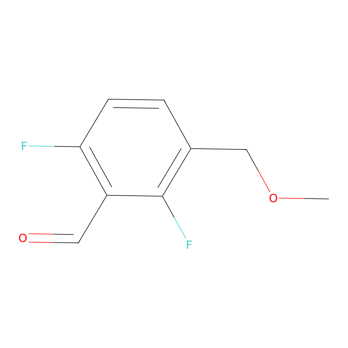2,6-Difluoro-3-(methoxymethyl)benzaldehyde molecular structure, CAS 181305-69-1