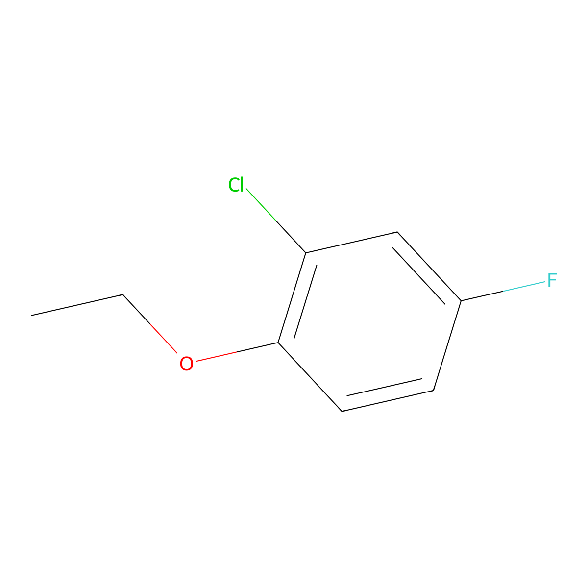2-Chloro-4-fluorophenetole molecular structure, CAS 181305-71-5