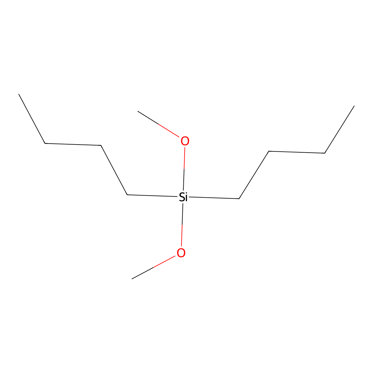 Di-n-butyldimethoxysilane molecular structure, CAS 18132-63-3