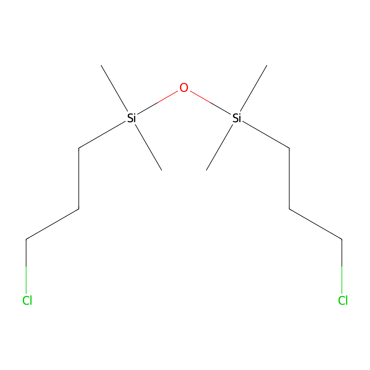 Disiloxane, 1,3-bis(3-chloropropyl)-1,1,3,3-tetramethyl- molecular structure, CAS 18132-72-4