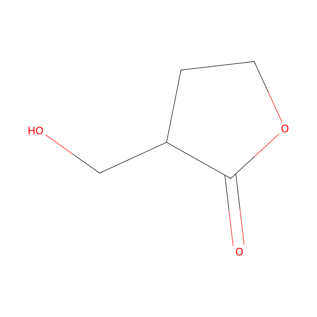 3-(Hydroxymethyl)oxolan-2-one molecular structure, CAS 18132-98-4