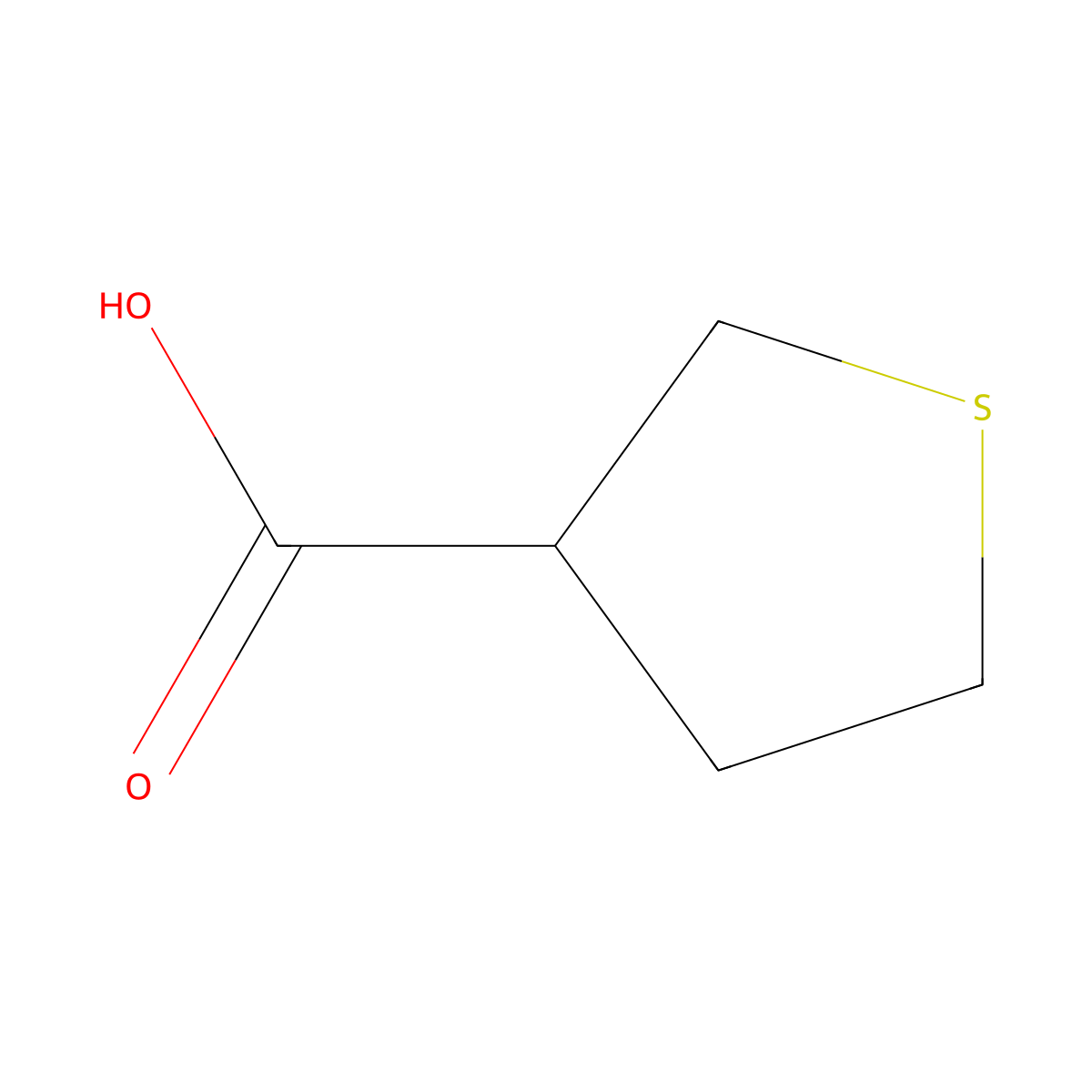 Thiolane-3-carboxylic acid molecular structure, CAS 18133-20-5