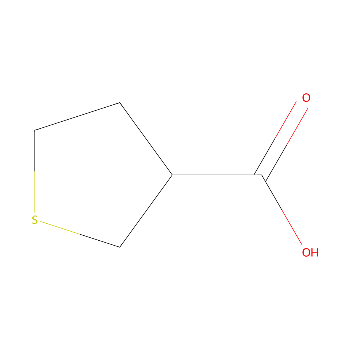 Thiolane-3-carboxylic acid molecular structure, CAS 18133-20-5