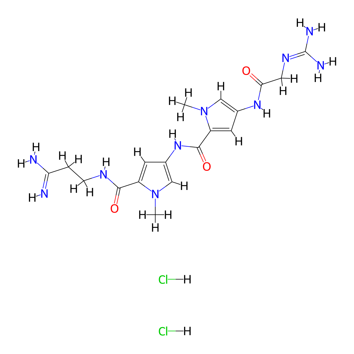 Netropsin (dihydrochloride) molecular structure, CAS 18133-22-7