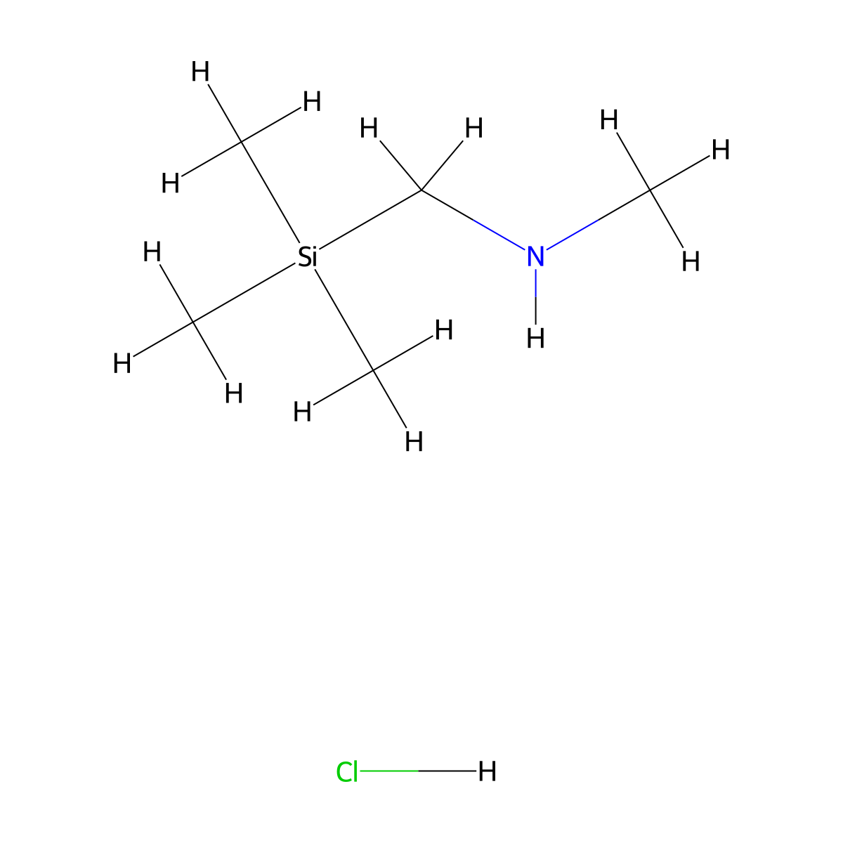 Methyl[(trimethylsilyl)methyl]amine hydrochloride molecular structure, CAS 18135-32-5
