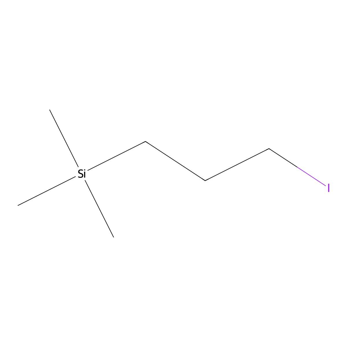 Silane, (3-iodopropyl)trimethyl- molecular structure, CAS 18135-48-3
