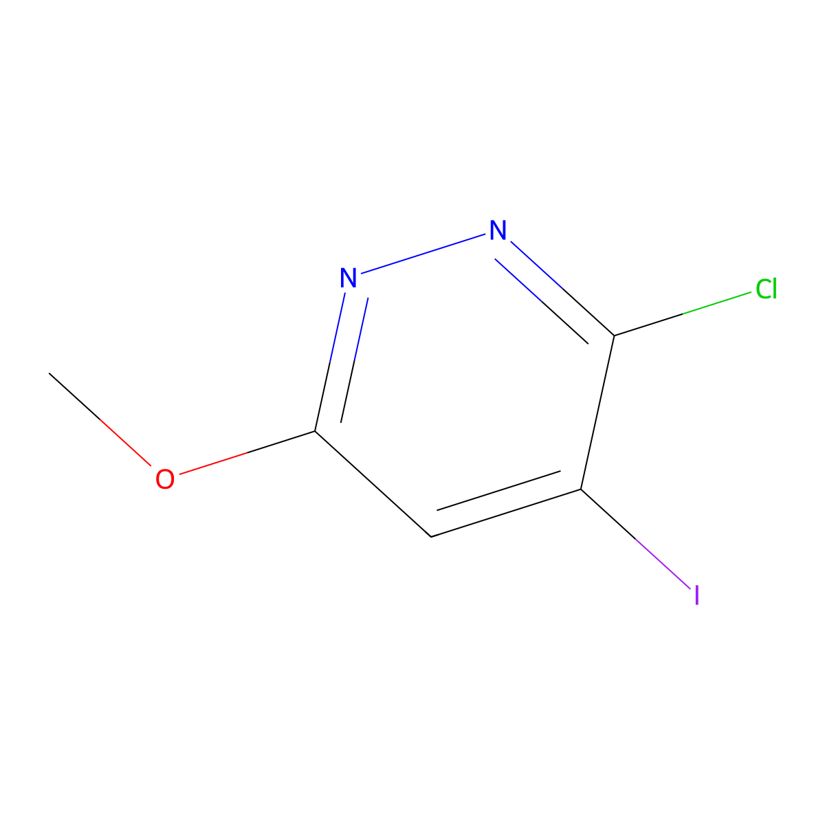 3-Chloro-4-iodo-6-methoxypyridazine molecular structure, CAS 181355-91-9