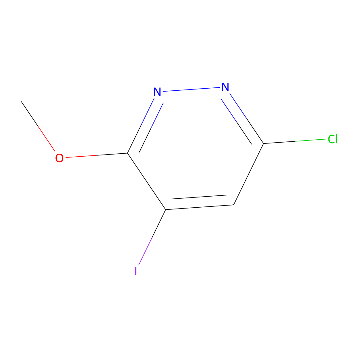 6-Chloro-4-iodo-3-methoxypyridazine molecular structure, CAS 181355-92-0