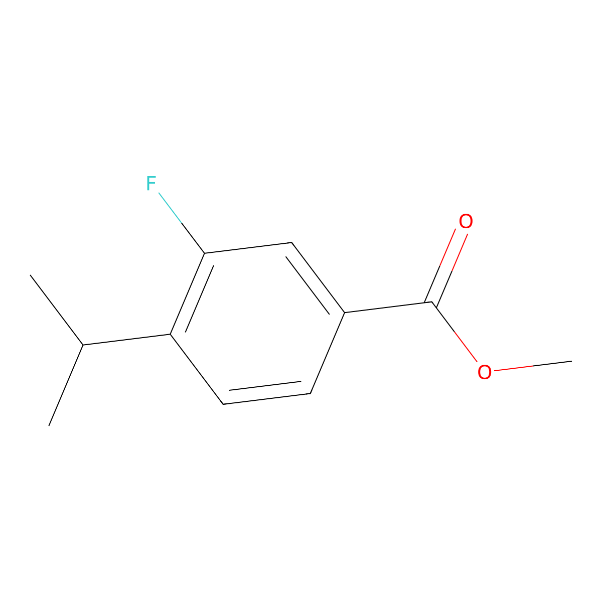 Methyl 3-fluoro-4-isopropylbenzoate molecular structure, CAS 1813554-04-9
