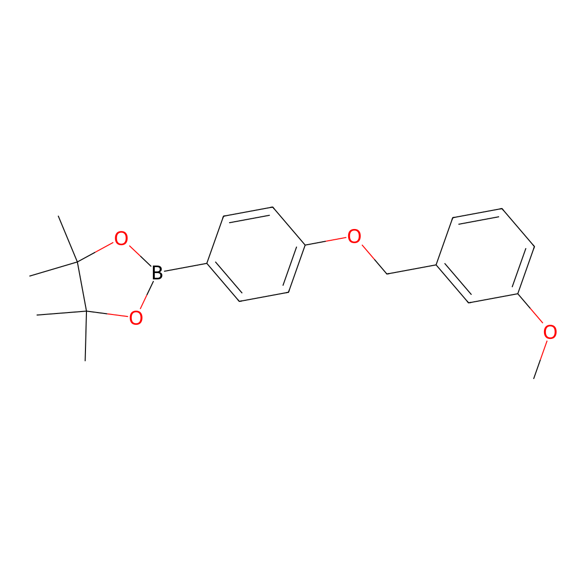 2-(4-((3-Methoxybenzyl)oxy)phenyl)-4,4,5,5-tetramethyl-1,3,2-dioxaborolane molecular structure, CAS 1813554-34-5