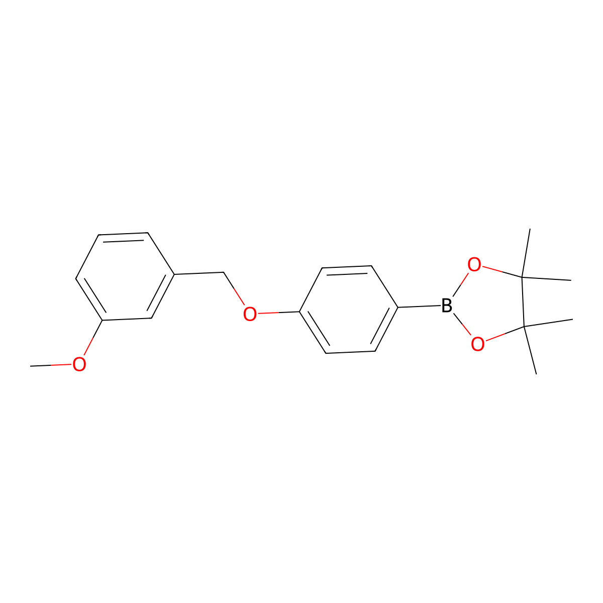 2-(4-((3-Methoxybenzyl)oxy)phenyl)-4,4,5,5-tetramethyl-1,3,2-dioxaborolane molecular structure, CAS 1813554-34-5
