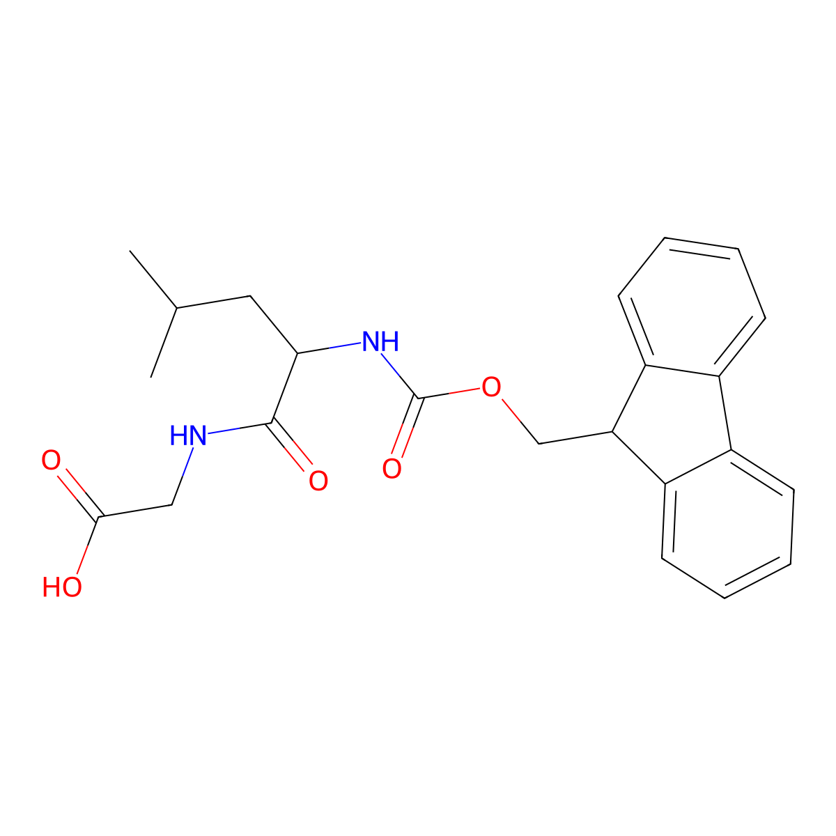 (((9H-Fluoren-9-yl)methoxy)carbonyl)-L-leucylglycine molecular structure, CAS 1813564-71-4