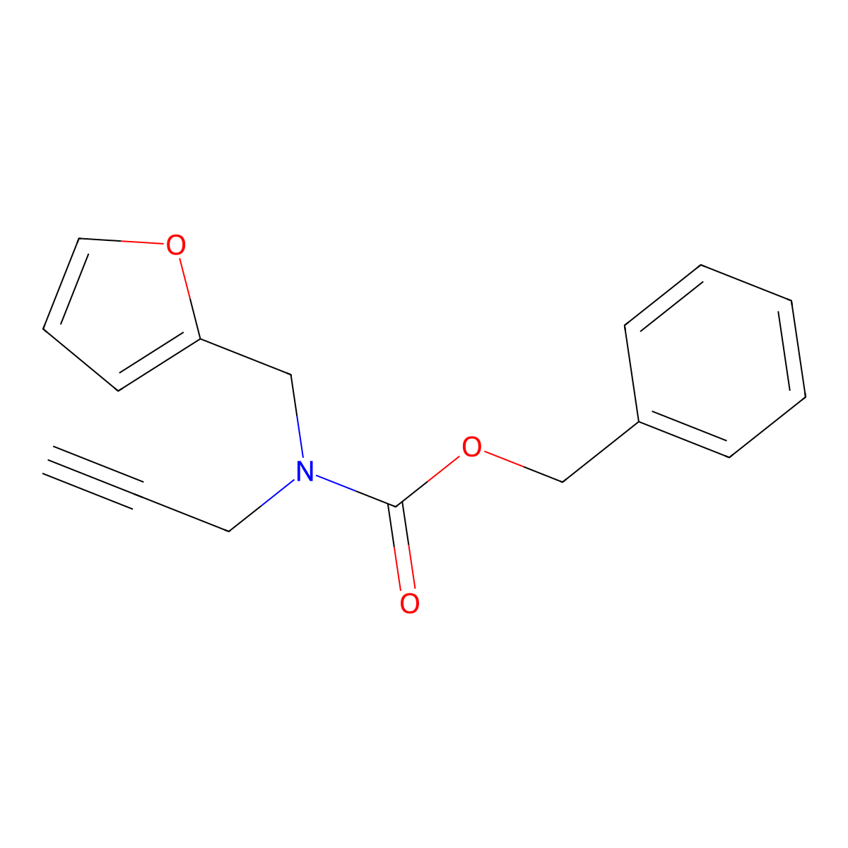 benzyl N-[(furan-2-yl)methyl]-N-(prop-2-yn-1-yl)carbamate molecular structure, CAS 1813565-37-5
