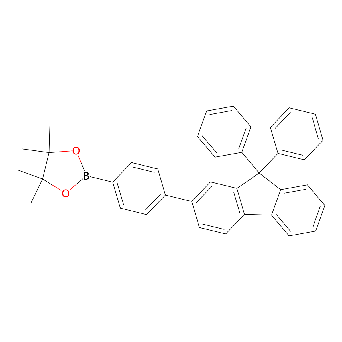 2-(4-(9,9-Diphenyl-9H-fluoren-2-yl)phenyl)-4,4,5,5-tetramethyl-1,3,2-dioxaborolane molecular structure, CAS 1813574-72-9
