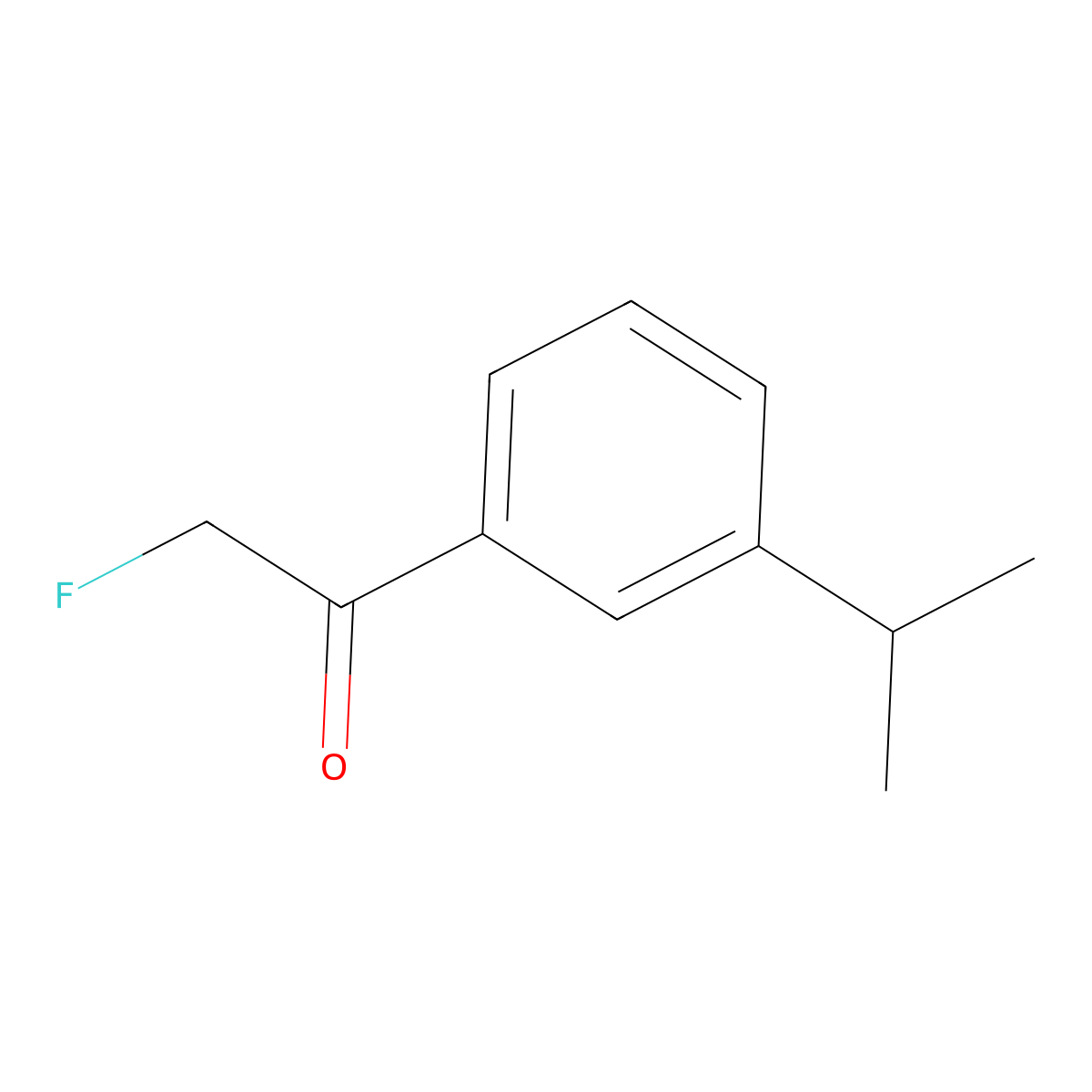 2-Fluoro-1-(3-isopropylphenyl)ethanone molecular structure, CAS 1813575-65-3