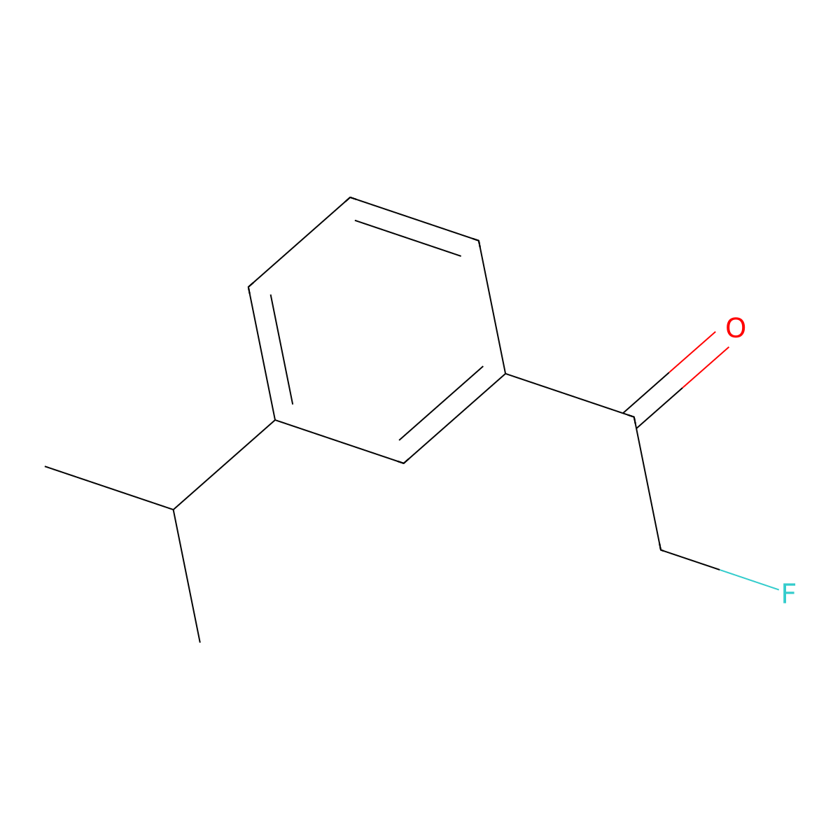 2-Fluoro-1-(3-isopropylphenyl)ethanone molecular structure, CAS 1813575-65-3