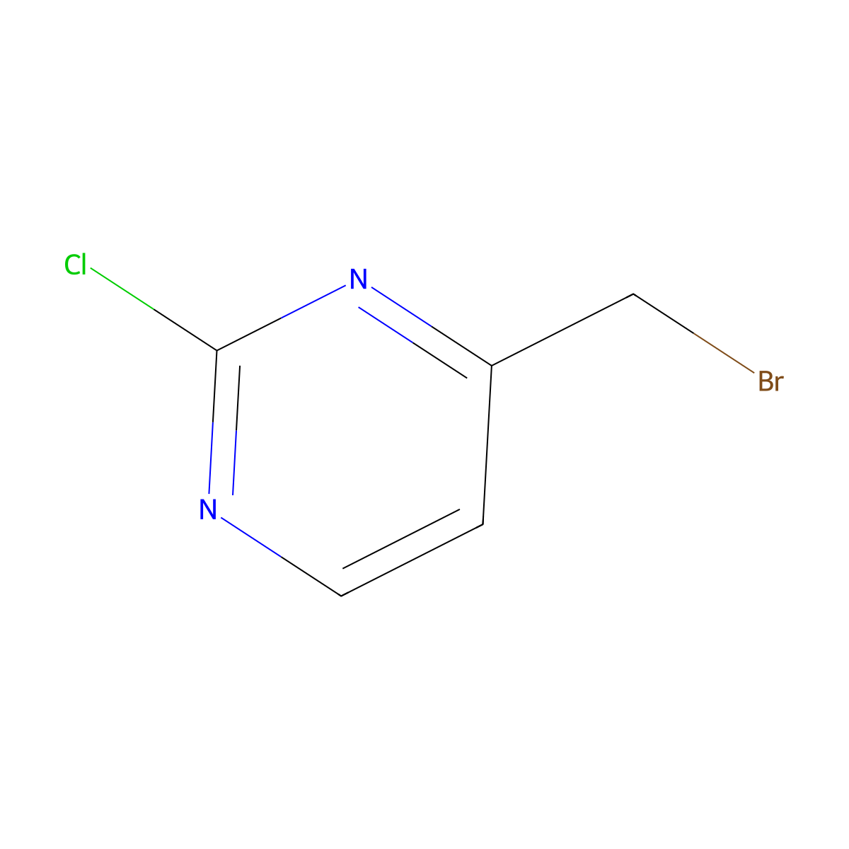 4-(Bromomethyl)-2-chloropyrimidine molecular structure, CAS 181363-06-4