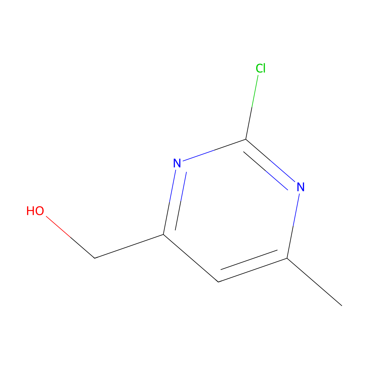 (2-Chloro-6-methylpyrimidin-4-yl)methanol molecular structure, CAS 181363-21-3