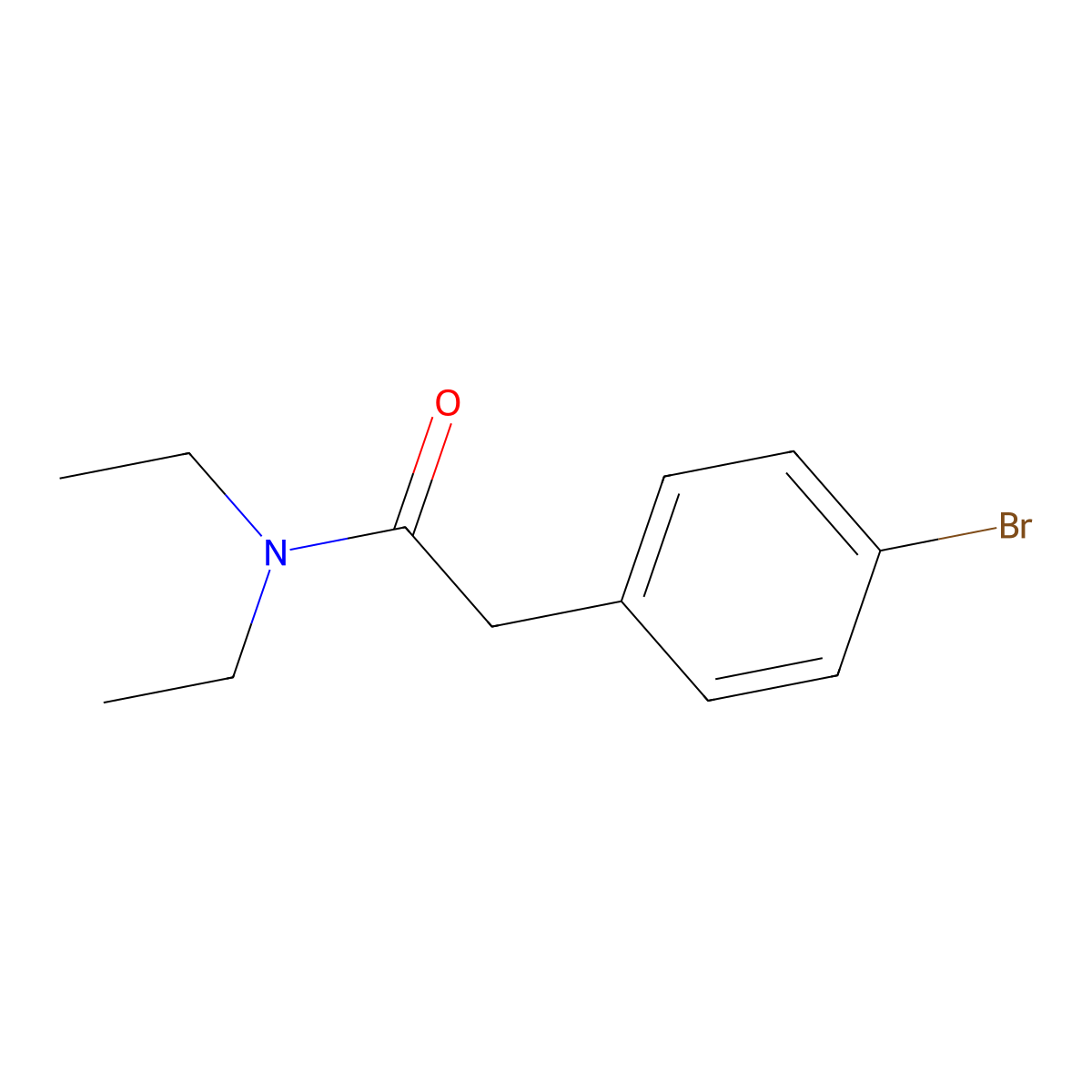 2-(4-bromophenyl)-N,N-diethylacetamide molecular structure, CAS 181364-80-7