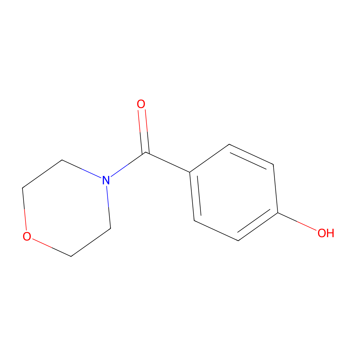 (4-Hydroxyphenyl)(morpholino)methanone molecular structure, CAS 18137-25-2