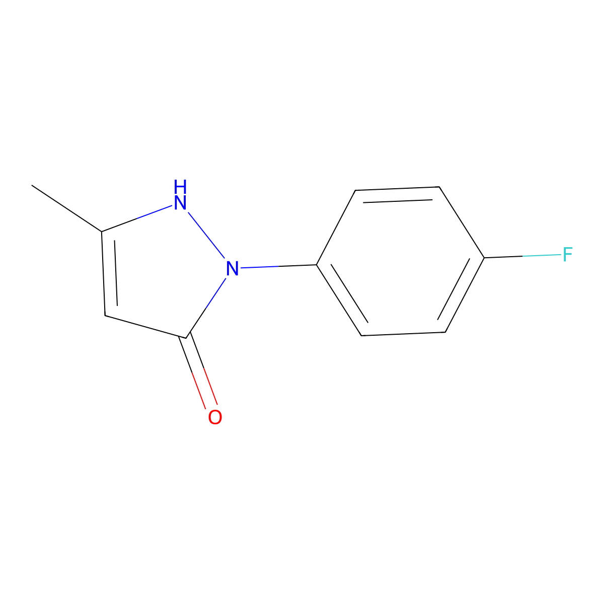 1-(4-fluorophenyl)-3-methyl-1H-pyrazol-5-ol molecular structure, CAS 181371-35-7